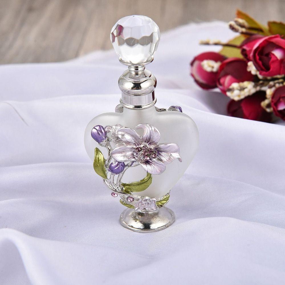 Bình Đựng Nước Hoa Bằng Thủy Tinh Mờ Hình Trái Tim Sang Trọng