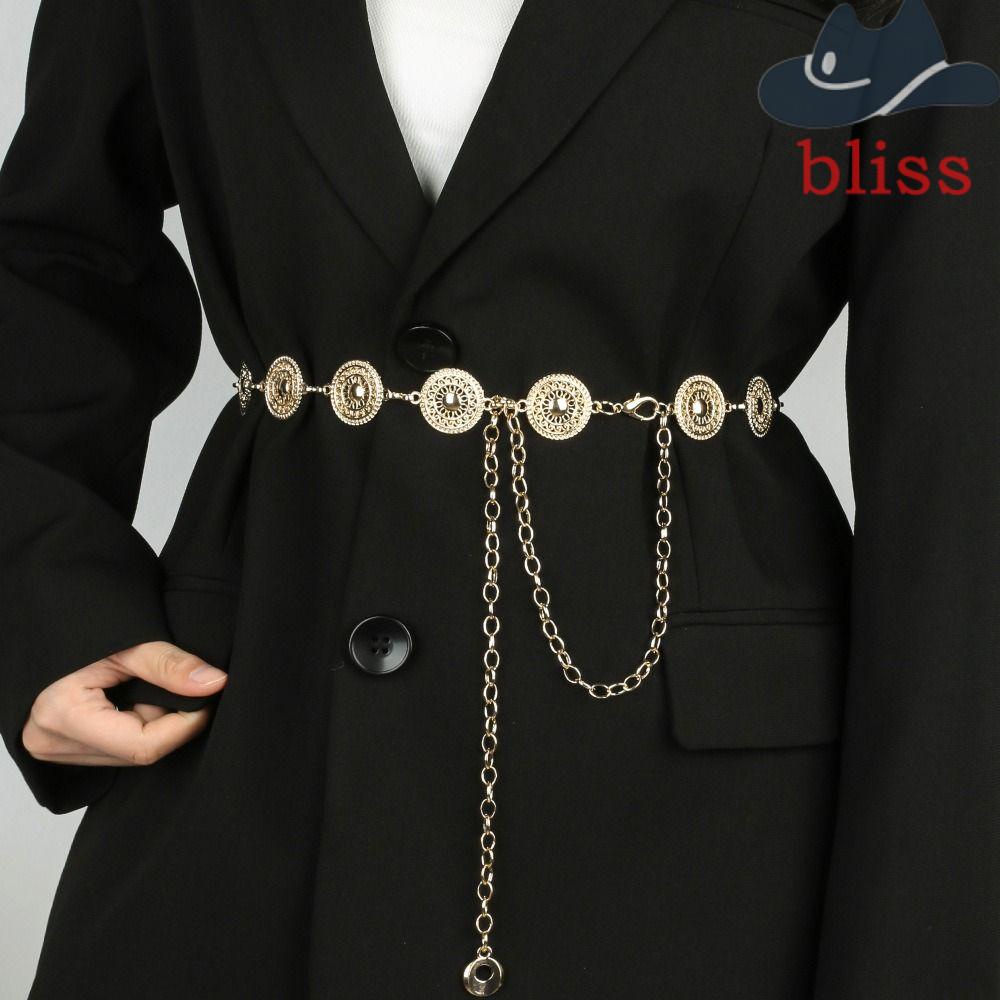 Thắt Lưng Dây Xích Bằng Kim Loại Phong Cách Dân Tộc Hàn Quốc Cổ Điển Có Thể Điều Chỉnh Trang Trí Đầm /