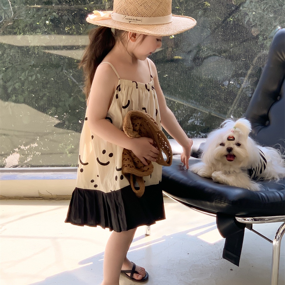 Đầm Công Chúa Chất Liệu Cotton Màu Trắng Thời Trang Mùa Hè Xinh Xắn Cho Bé Gái