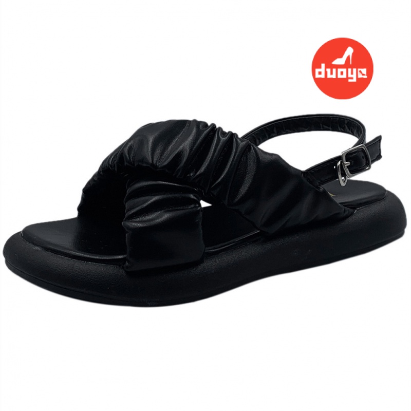 Giày Sandal Mùa Hè Hai Quai Đế Phẳng Phong Cách Hàn Quốc Cho Nữ Giới 2021