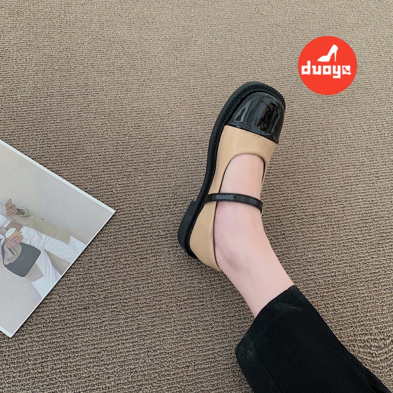 Giày Da Nhỏ Mũi Vuông Đính Đá Phong Cách Anh Quốc Thời Trang Mùa Hè Cho Nữ 2022