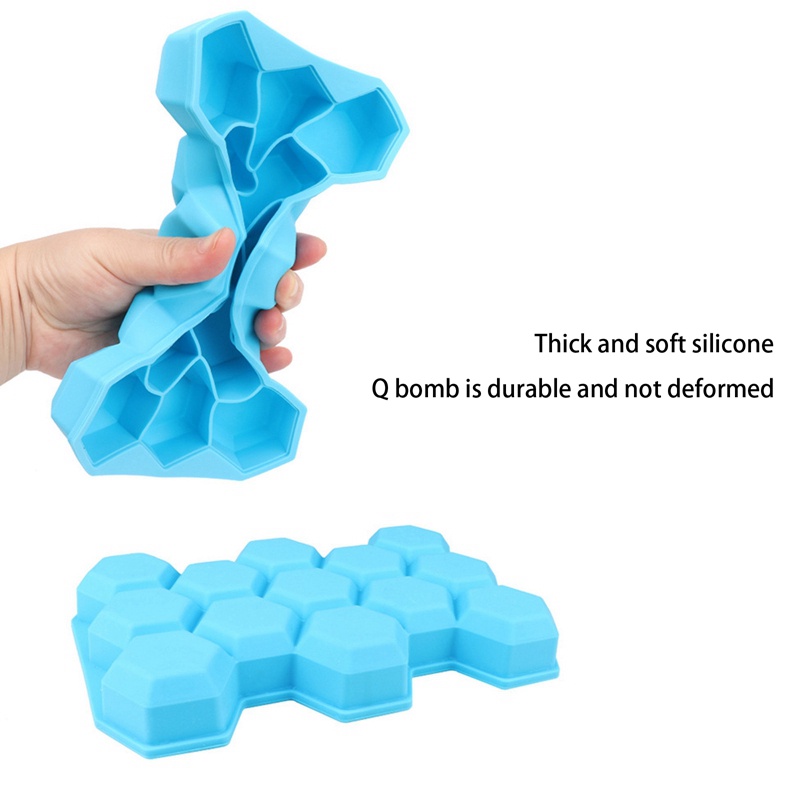 Khay Silicone Làm Đá 13 Ngăn Hình Tổ Ong