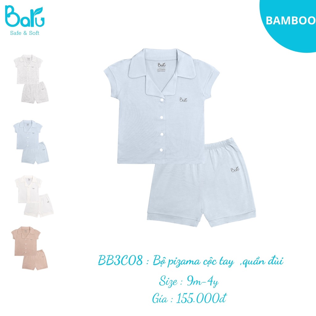 Bộ pyzama cộc hãng Balu cho bé trai bé gái