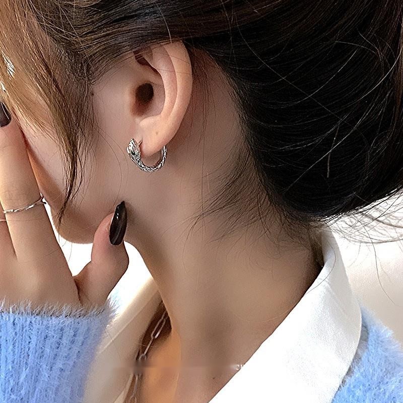 Bông Tai Đính Kim Cương Giả Phong Cách Retro Cá Tính