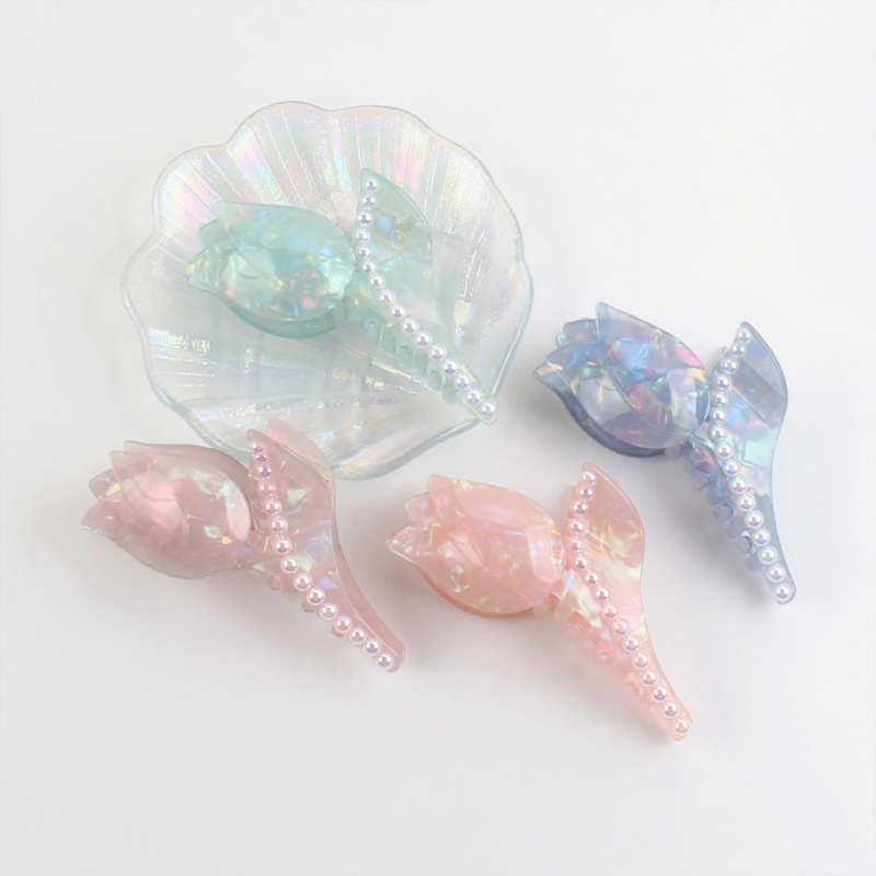 Kẹp Tóc Càng Cua Đính Hoa Hồng Thời Trang Cho Nữ