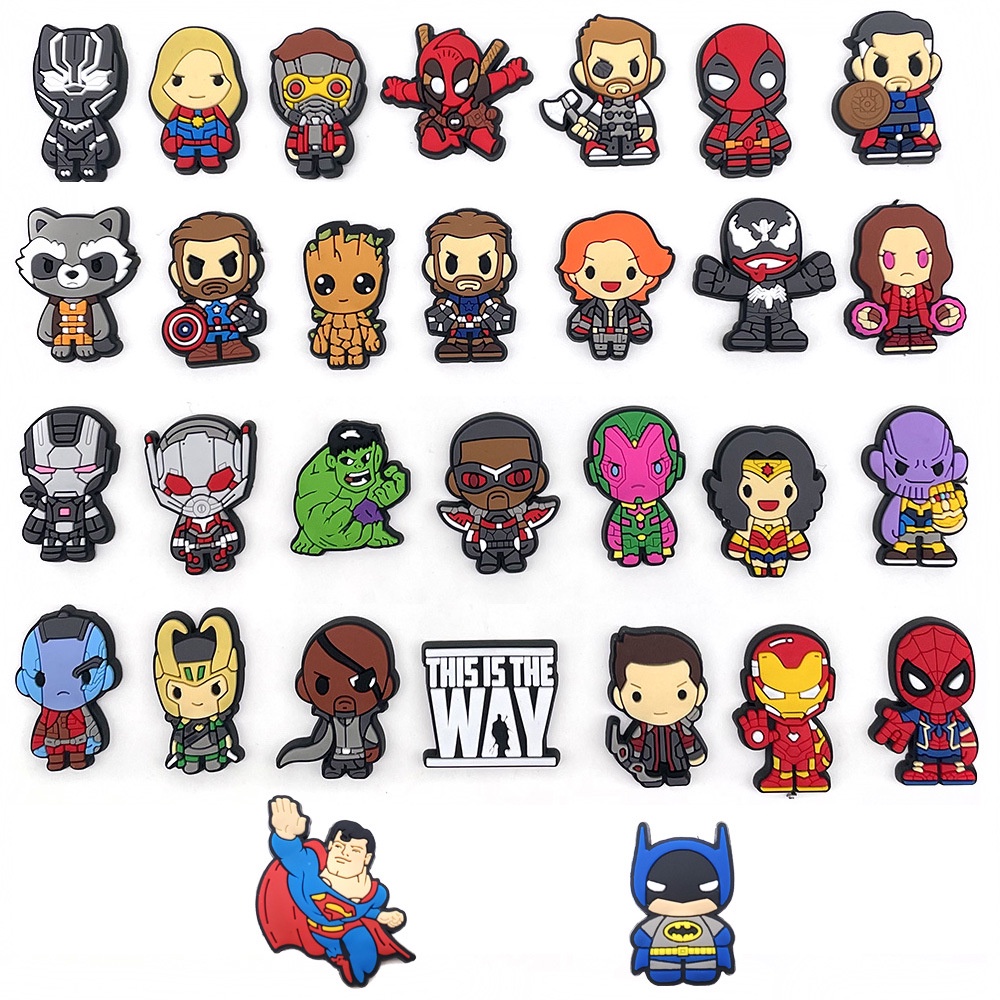 Phụ Kiện Khóa Giày Crocs Hình Siêu Anh Hùng Marvel
