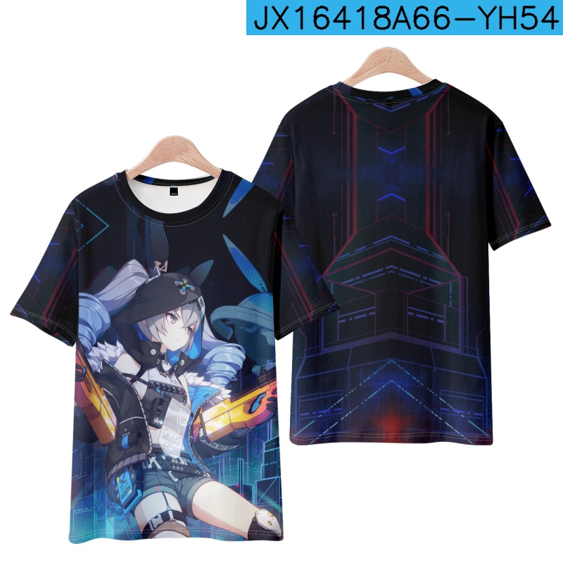 Ellen Honkai: Star Rail Áo Thun Tay Ngắn Hóa Trang Bronya Elysia Fu Hua Thời Trang Giản Dị