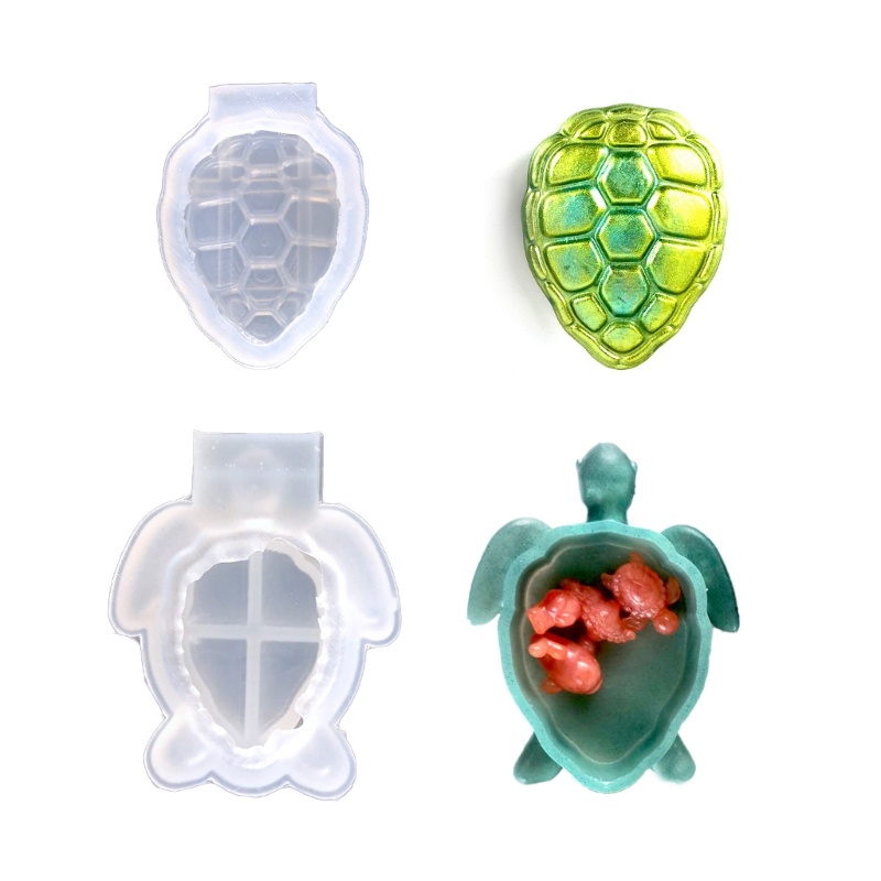 Khuôn Silicone Tạo Hình Lọ Đựng Kẹo Hình Rùa 3D Độc Đáo