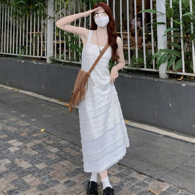 Đầm Ren Dáng Dài Thời Trang Mùa Hè Dành Cho Nữ