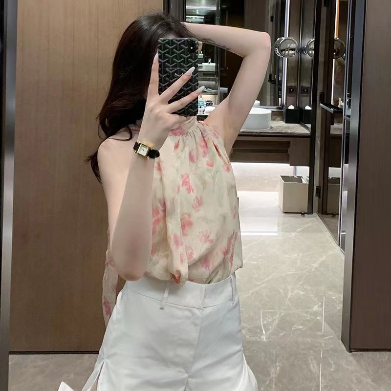 Áo Voan Hoa Không Tay Phong Cách Phương Tây Thời Trang Mới 2023 Cho Nữ