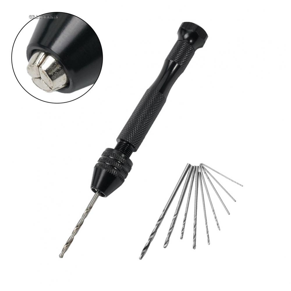 1PC Rotary Tool Mini Manual Drill Universal Aluminum Alloy 0.3-3.4mm Hand Drill