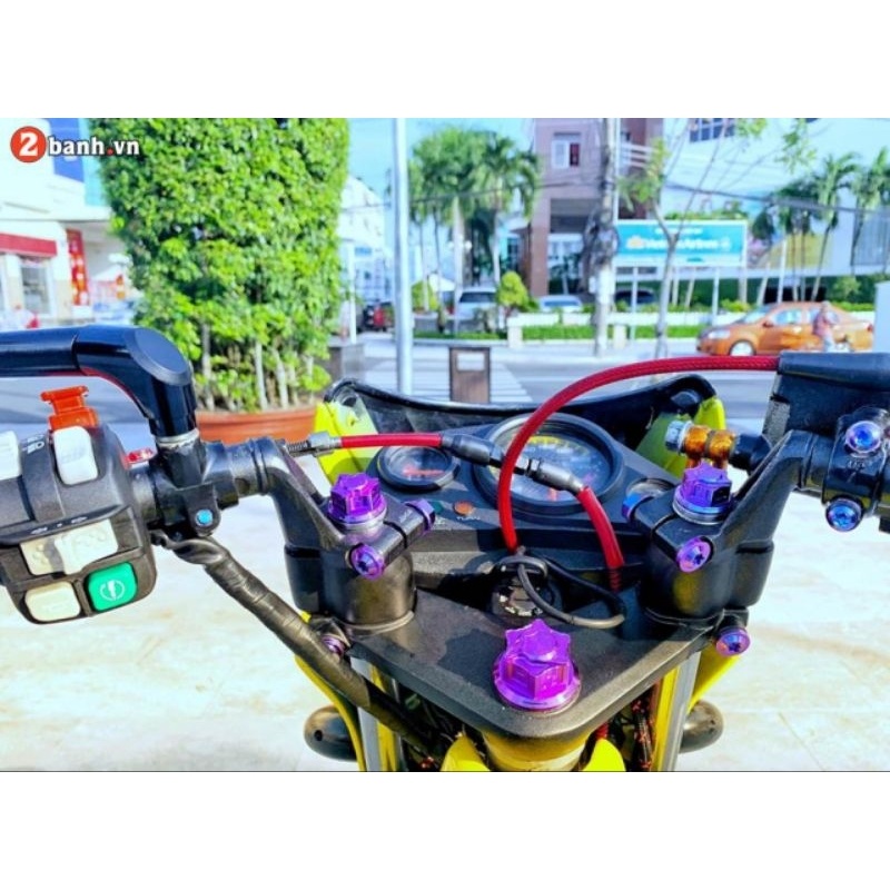 Combo Ghi Đông Nova Chảng 3 CNC Cho Satria Raider Sonic