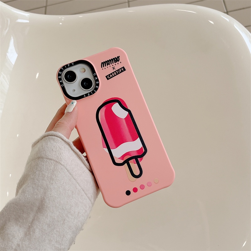 Ốp Điện Thoại Silicone TPU Mềm Dạng Nhám Chống Sốc In Hình Cây Kem Cho iPhone 11 12 13 14 Pro Max 7 8 Plus X XS Max XR