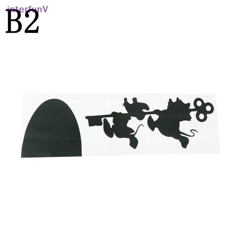 [InterfunV] Hình Dán Tường Vinyl Trang Trí Nội Thất Nhà Chuột Xe Hơi Hoạt Hình