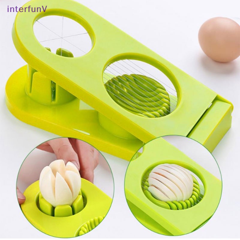 Dụng Cụ Cắt Trứng / Trái Cây Bằng Inox Dễ Vệ Sinh Tiện Dụng Cho Nhà Bếp