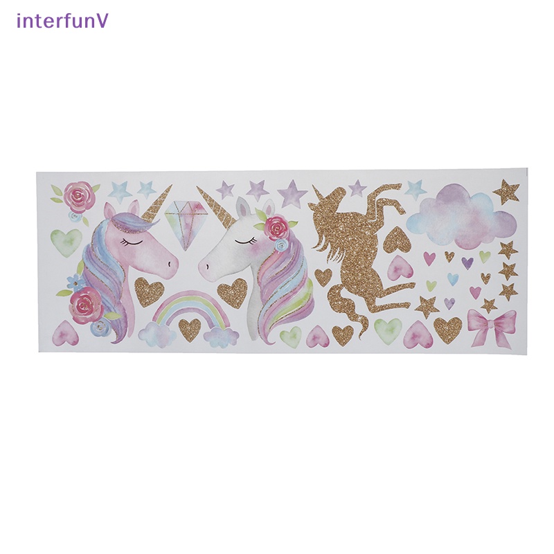 Đề Can pvc Dán Tường Hình Kỳ Lân Và Ngôi Sao Cho Phòng Ngủ