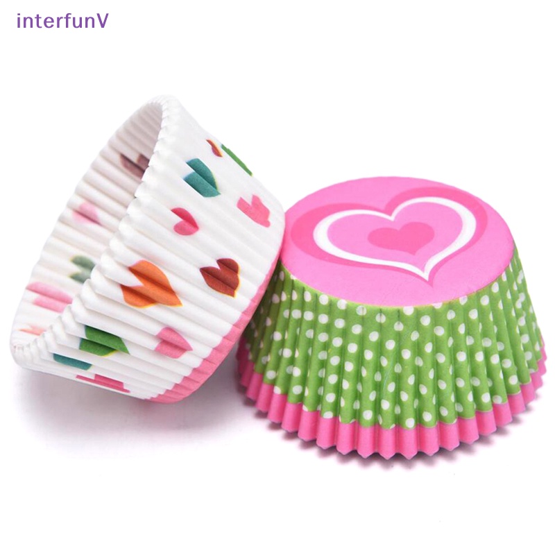 Set 100 Cốc Giấy Làm Bánh Cupcake Muffin DIY