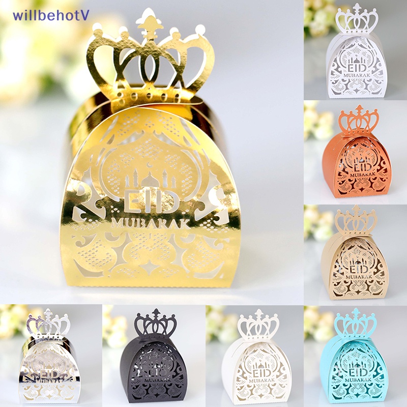 [WillbehotV] 10 Hộp Đựng Kẹo EID Mubarak Ramadan Kareem [Mới]