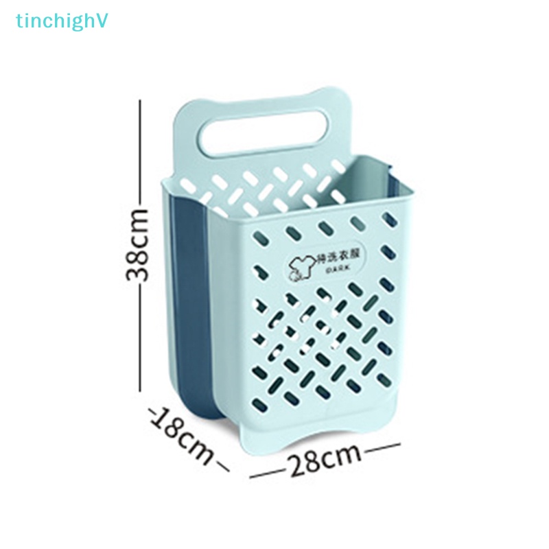 [TinchighV] Giỏ Đựng Quần Áo Cỡ Lớn Gấp Được Treo Tường Nhà Tắm [Mới]