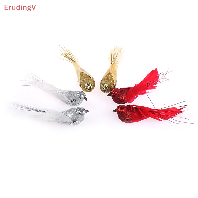 [ErudingV] Kẹp Cây Hình Lông Vũ / Chim Kim Tuyến Trang Trí Nhà Ở [Mới]
