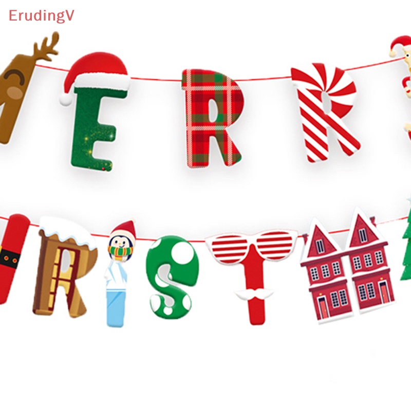 1 Lá Cờ Treo Tường Họa Tiết Giáng Sinh Trang Trí Nội Thất