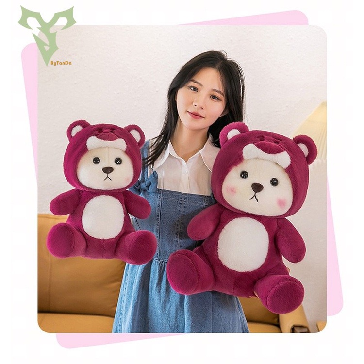 ✨Gấu Lina Nhồi Bông Xinh Xắn Dễ Thương✨Gấu Bông Đồ Chơi Biến Hình Into Lina Dâu Tây Dễ Thương Có Mũ Tháo Rời Thú Vị Làm Quà Tặng Sinh Nhật Cho Bé Gái