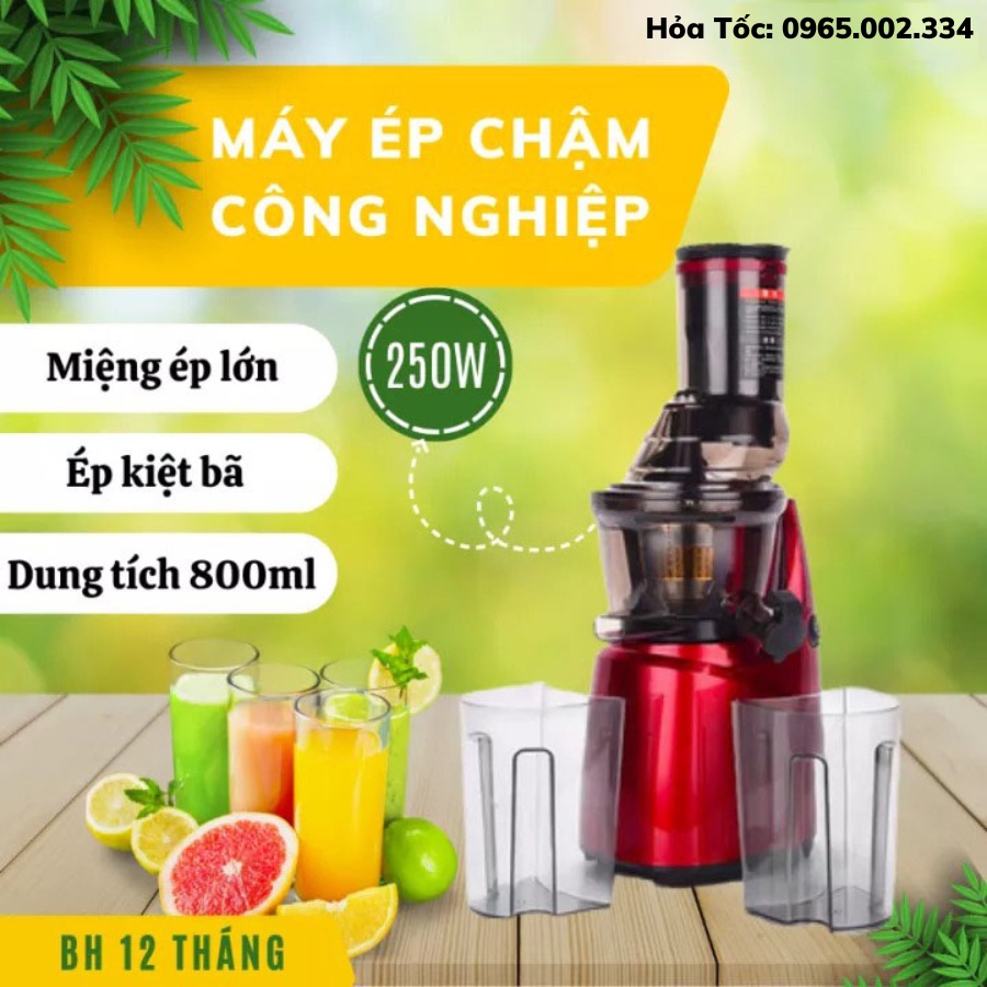 Máy ép chậm công nghiệp KAW giữ nguyên dinh dưỡng của trái cây bảo hành 12 tháng