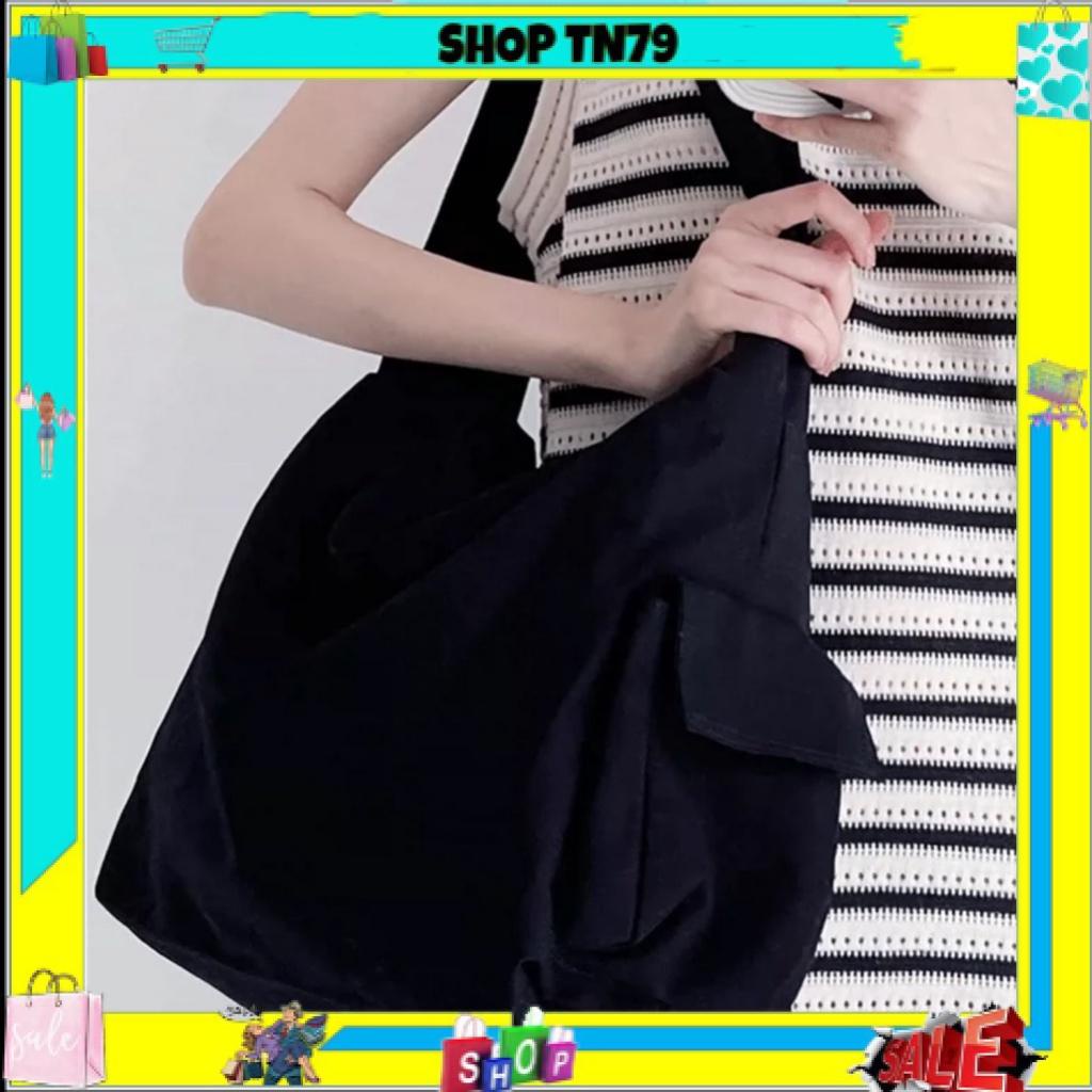 TÚI TOTE ĐEO CHÉO CANVAS PHOM TO ĐỰNG VỪA  A4 , LAPTOP 14INH THÍCH HỢP ĐI HỌC ĐI CHƠI PHONG CÁCH HÀN QUỐC
