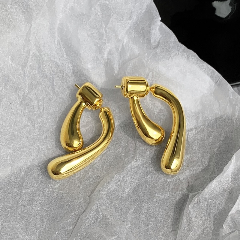 Khuyên Tai Dáng Dài Hai Lớp Mạ Vàng Phong Cách Pháp Thời Trang Cao Cấp Cho Nữ