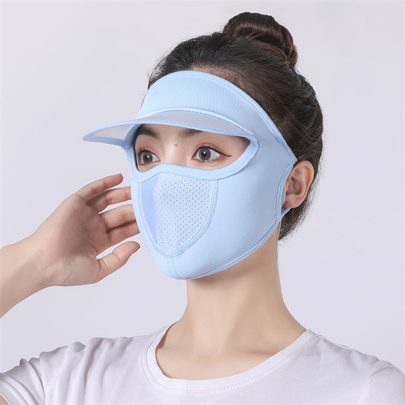 Khẩu Trang Chống Nắng Bằng Lụa Lạnh Mỏng Thoáng Khí Chống Bụi Chống Tia Cực Tím