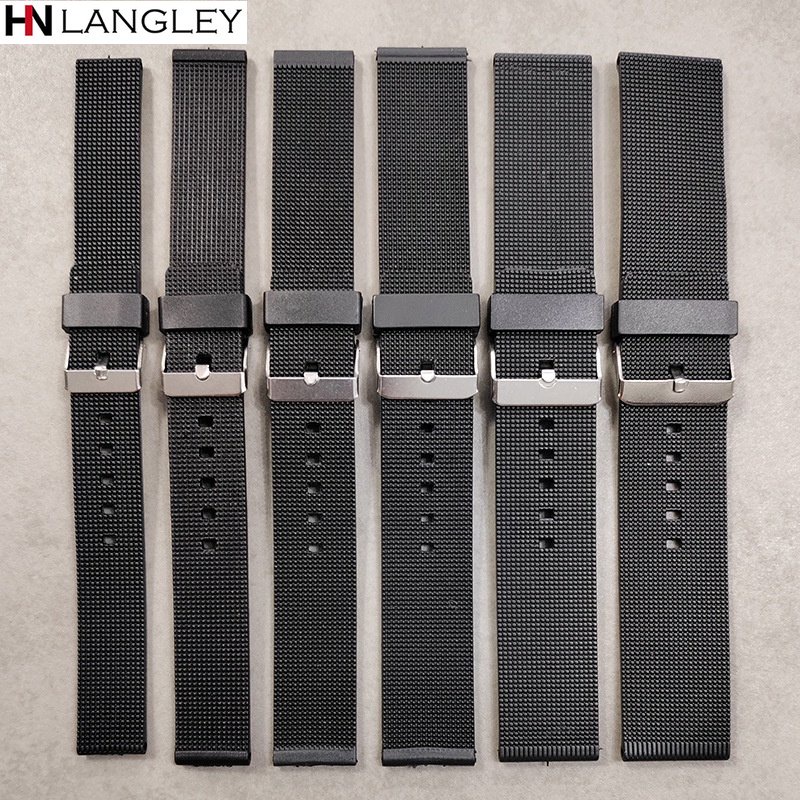 Dây Đeo Nhựa PVC 16mm 18mm 20mm 22mm 24mm 26mm Thông Dụng Cho Đồng Hồ Thông Minh