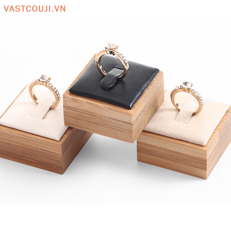 Khay Tre Trưng Bày Nhẫn Kích Thước 4x4x2.5cm Tiện Dụng