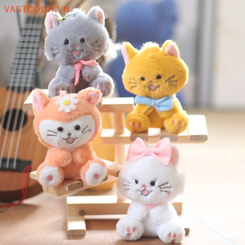 1 Móc Khóa Hình Mèo Nhồi Bông Đáng Yêu 11cm