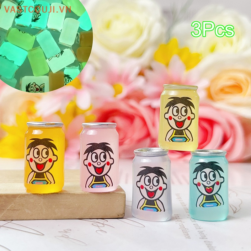 Bộ 3 Bình Sữa Dạ Quang Dùng Trang Trí Tiểu Cảnh Độc Đáo