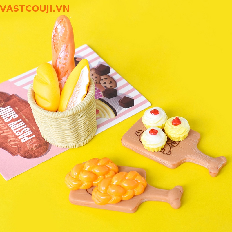 Set 5 Mô Hình Bánh Mì VASTJI Trang Trí Nhà Búp Bê