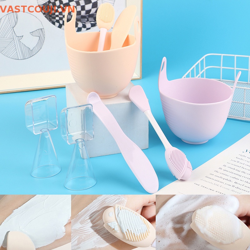 Bộ Dụng Cụ Tự Trộn Đắp Mặt Nạ 4 Trong 1 Gồm Bát Và Cọ Tiện Dụng