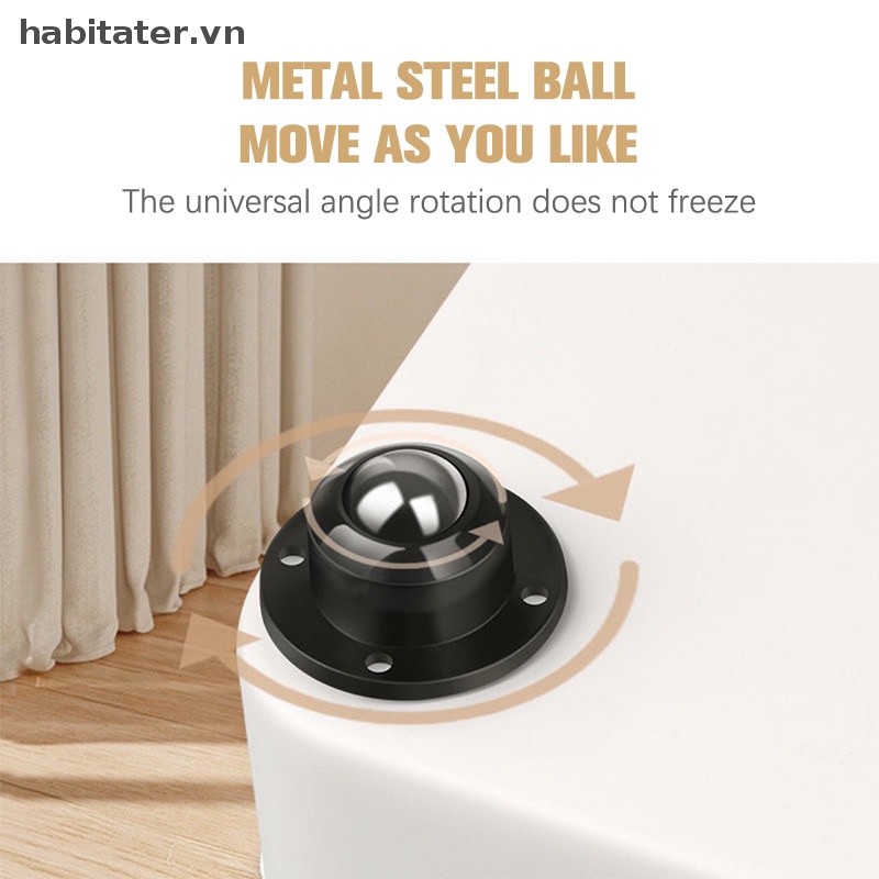 Bánh Xe Ròng Rọc Xoay 360 Độ Mini Bằng Thép Không Gỉ Thông Dụng Cho Đồ Nội Thất