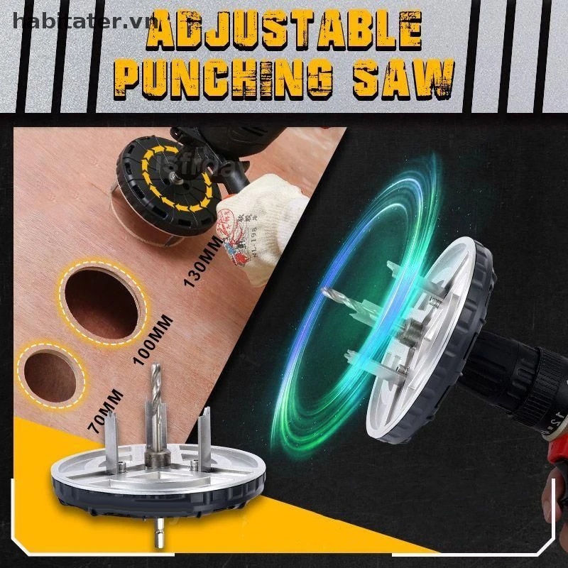 Dụng Cụ Đục Lỗ Cho Máy Cưa Gỗ Không Dây Điều Chỉnh Được