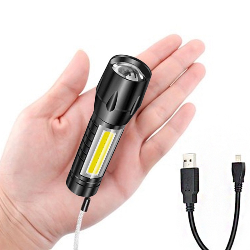 Đèn Pin LED Mini Sạc USB Tiện Lợi Dành Cho Cắm Trại