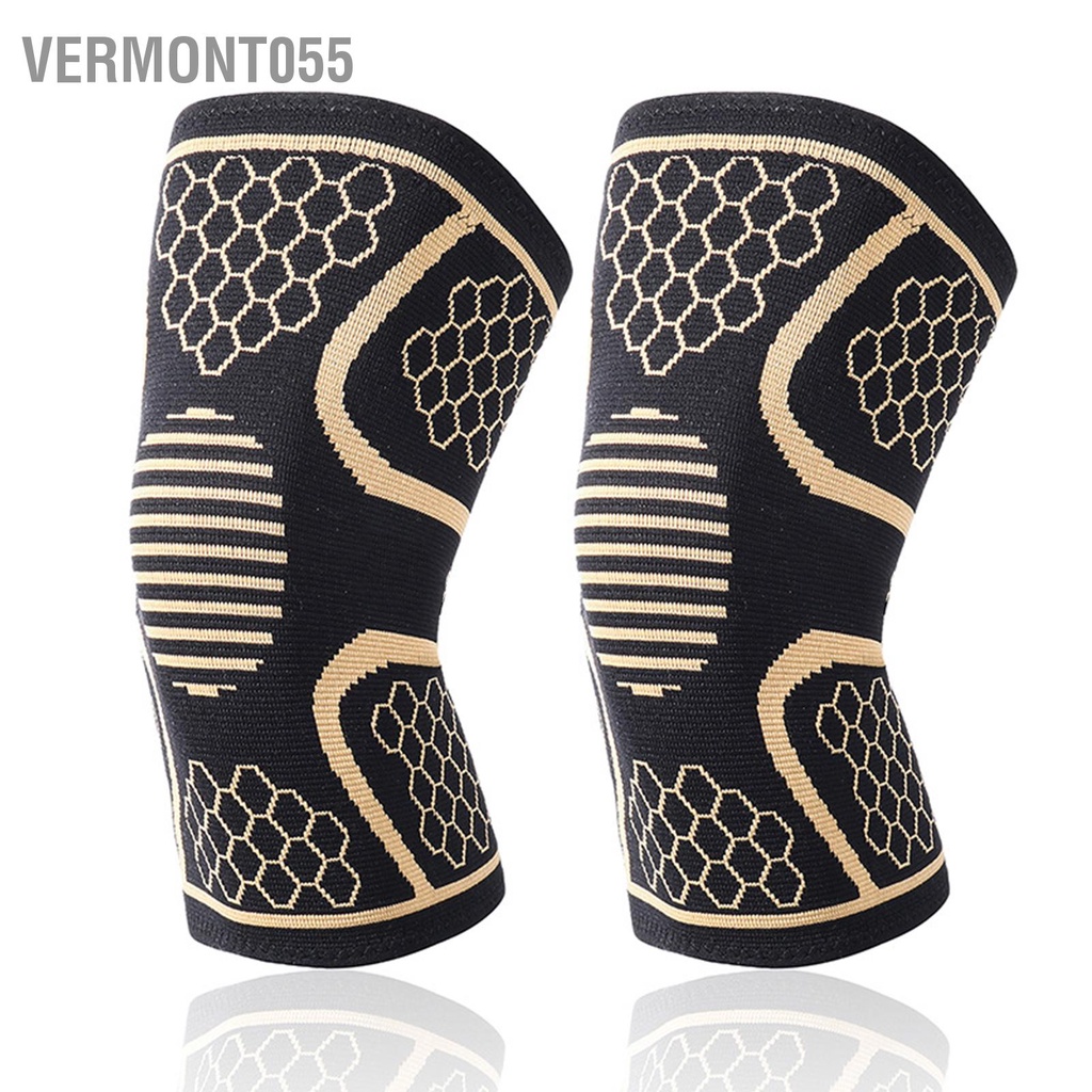 Vermont055 2 Miếng Đệm Đầu Gối Chống Alip Thoáng Khí Sốc Bảo Vệ Tay Chạy Bộ Đi Đường Dài Bóng Rổ Chuyền