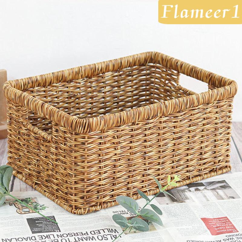 1 Giỏ Mây Đan Tay Đựng Bánh Mì Trang Trí Nhà Bếp
