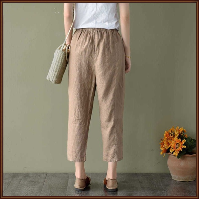Quần Dài Dáng Rộng Mỏng Màu Sắc Đơn Giản Thời Trang Cho Nữ
