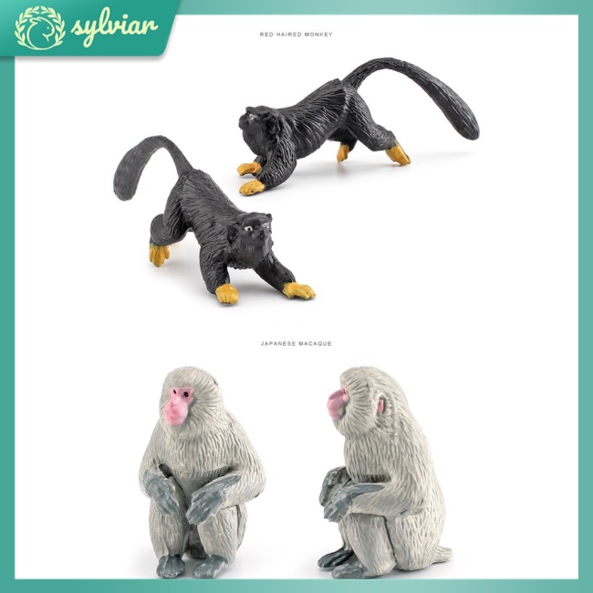 Set 10 Mô Hình Khỉ Mô Phỏng Như Thật Trang Trí Nhà Cửa