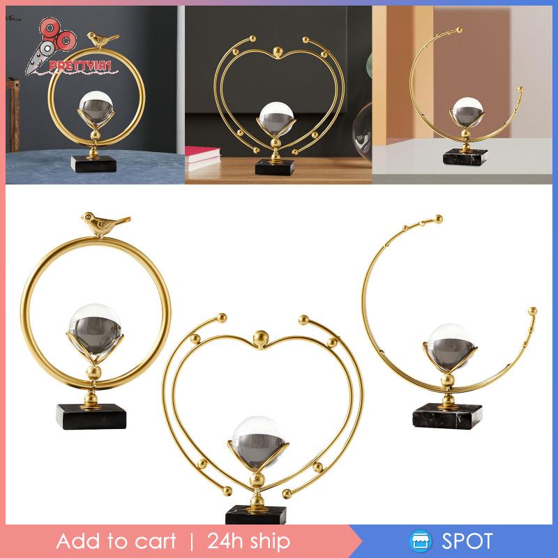 1 [Prettyia1] Quả Bóng Điêu Khắc Nghệ Thuật Bắc Âu Trang Trí Bàn Làm Việc / Tiệc