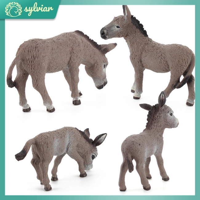 Mô Hình Chú Lừa Đồ Chơi Sống Động Dùng Trang Trí