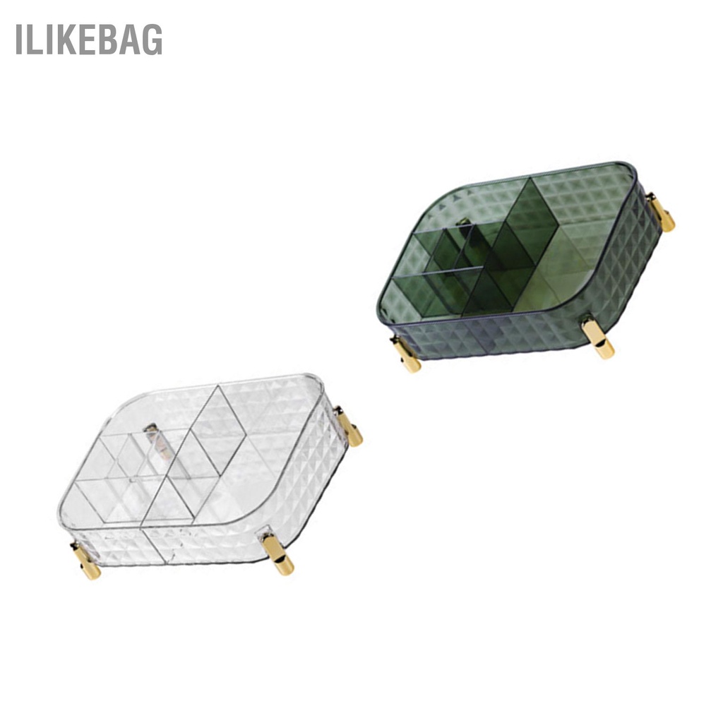Ilikebag Khay tổ chức trang điểm Dung tích lớn Hộp đựng trên mặt bàn cho cọ Son môi Chăm sóc da