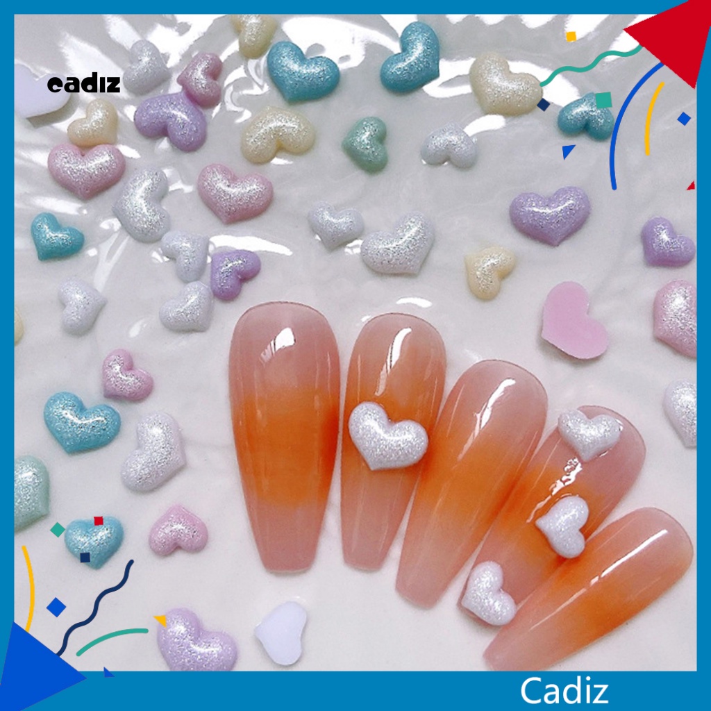 1 Túi Phụ Kiện Trang Trí Móng Tay Hình Nơ Trái Tim Xinh Xắn