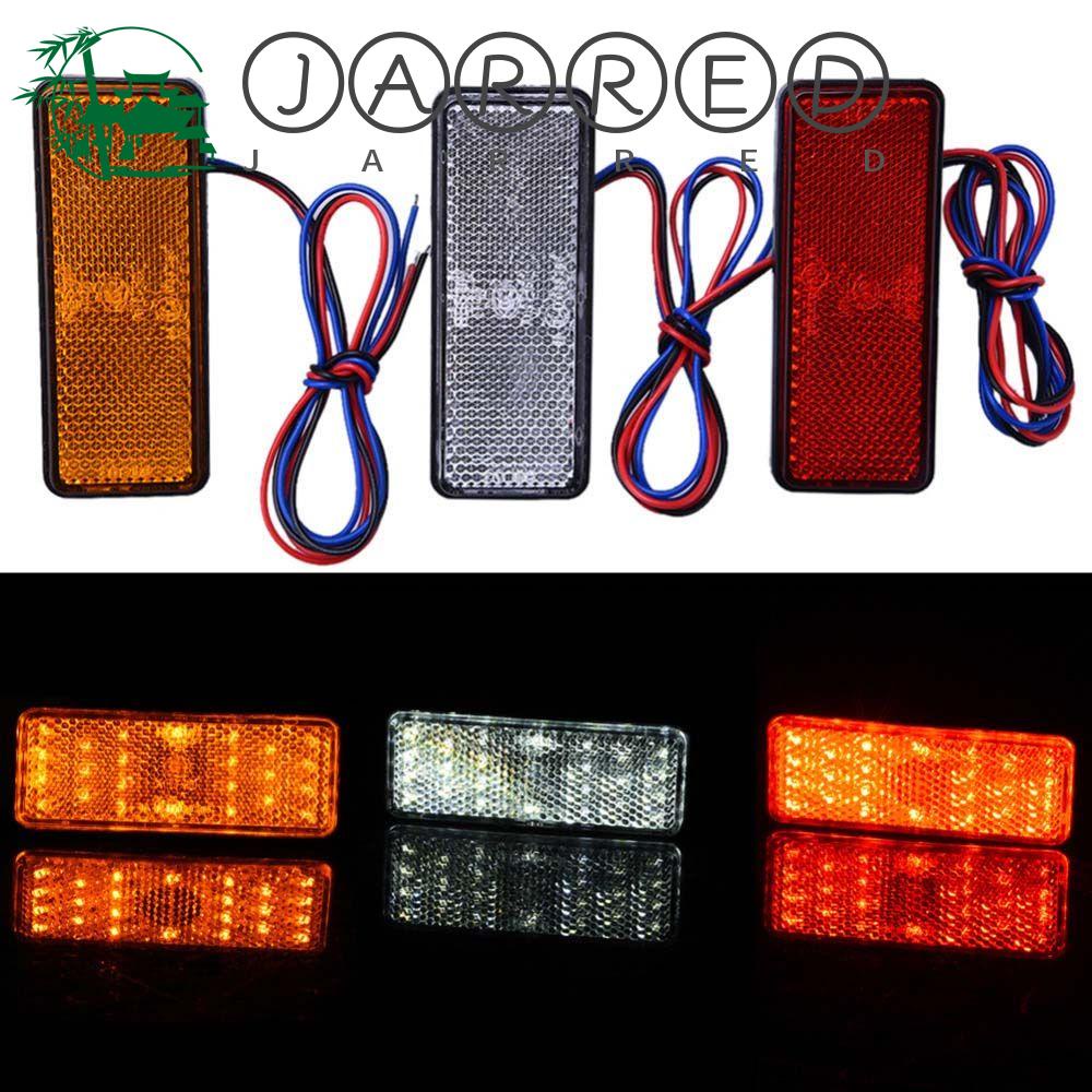 Đèn phanh/đèn cảnh báo/đèn xi nhan 24 bóng LED màu trắng/vàng/đỏ 12V hình vuông gắn cản sau xe mô tô/xe tải/xe hơi