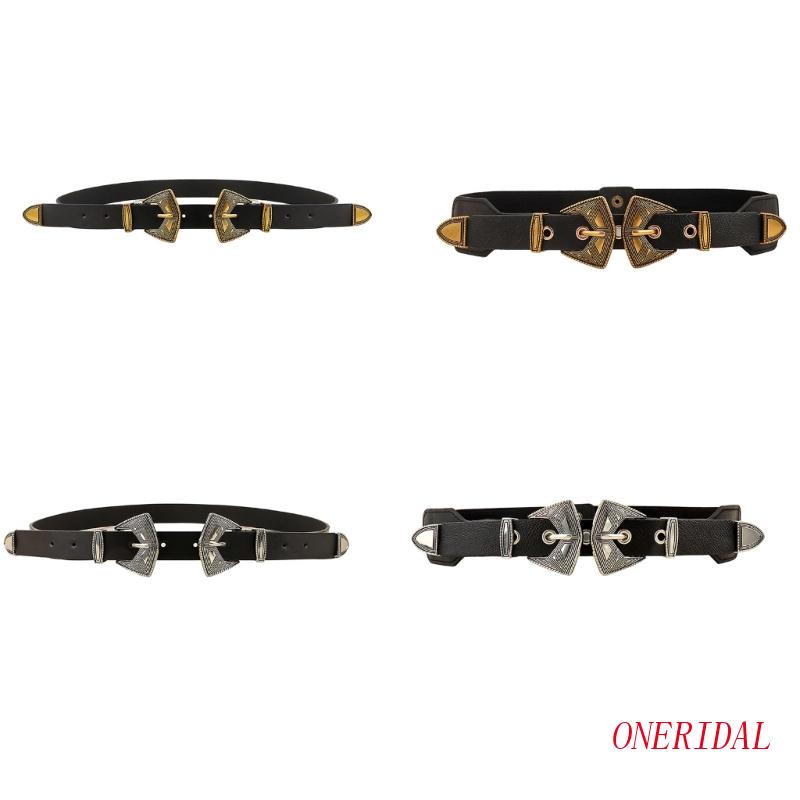 Thắt Lưng Hai Khóa Phong Cách Cao Bồi Phương Tây Cho Nữ