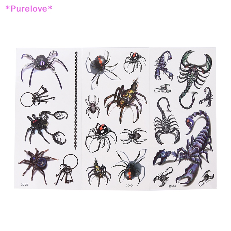 Hình Xăm Dán Họa Tiết Côn Trùng 3d Cỡ Lớn Dùng Một Lần Mới